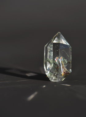 孤品天然绿幽灵水晶吊坠节日礼物