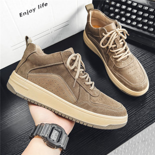 英伦马丁鞋 2024春夏季 高帮男板鞋 男新款 ing 厂家直供休闲皮鞋