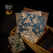 金缕花影花卉硫酸纸烫金素材