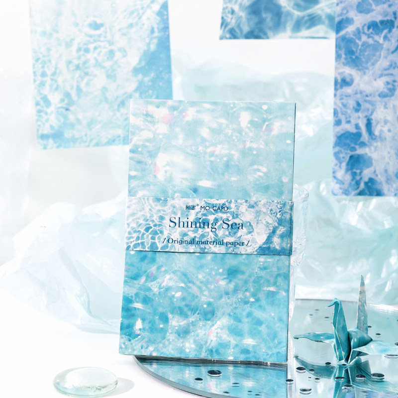 반짝임 세트 꿈꾸는 듯한 복고풍 INS 스타일 다채로운 물 리플 노트 메시지 용지 손 계정 콜라주 배경 기본 자료