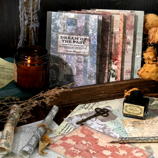 梦见过去复古打底素材纸可书写手账背景拼贴便签纸无粘性文艺百搭