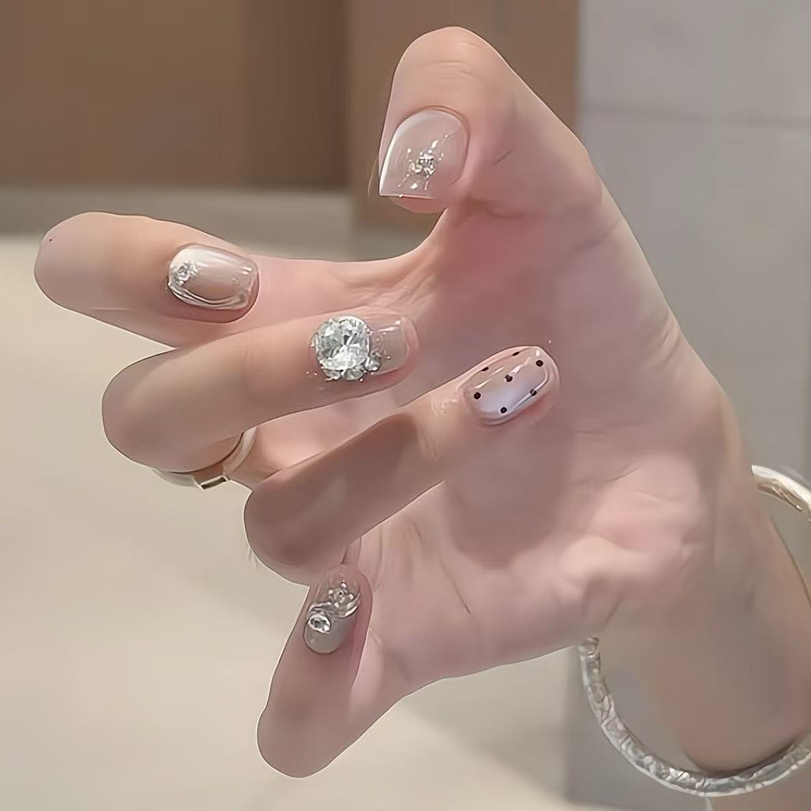 【月光情书】手工穿戴甲猫眼