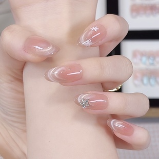 【冬日恋歌】高级设计感系列圣诞雪花锆石拼钻显白轻奢穿戴美甲