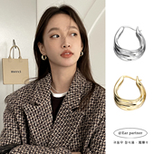 法式 耳环女冷淡风耳扣高级感耳坠小众设计感耳钉耳圈港风气质耳饰