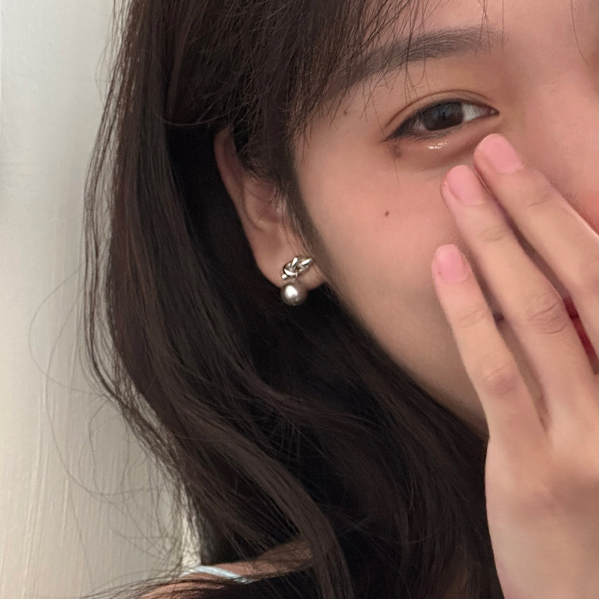 灰珍珠耳钉新款2025爆款小众独特耳钉高级感ins风纯银针气质耳饰,饰品/流行首饰/时尚饰品新,耳钉,淘宝优惠券,粉丝福利购,淘宝优惠卷