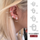 满钻十字架耳环高级感独特耳钉女小众设计耳圈耳骨钉纯银针耳饰