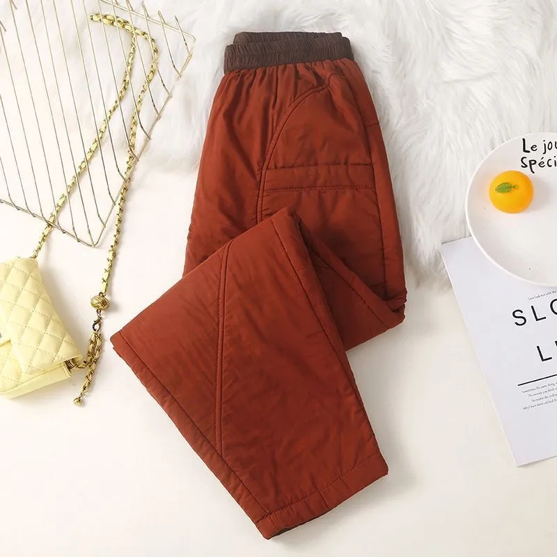 加厚裤子休闲裤女哈伦裤纯色外穿