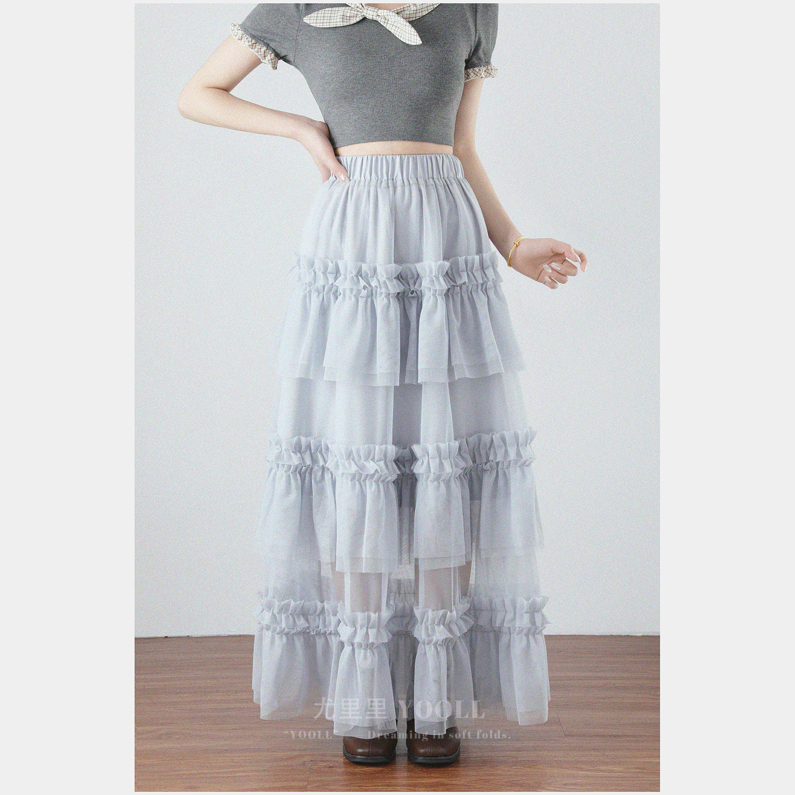 大码法式薄纱拼接木耳边半身裙夏季新款高腰显瘦胖MM蓬蓬蛋糕长裙,女装/女士精品,大码半身裙,淘宝优惠券,粉丝福利购,淘宝优惠卷