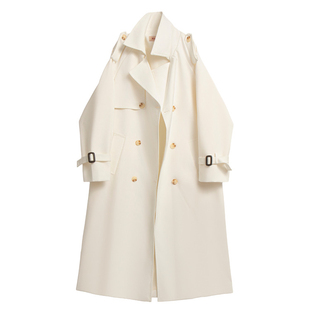 白色长款风衣外套2026新款春秋季今年流行爆款大衣