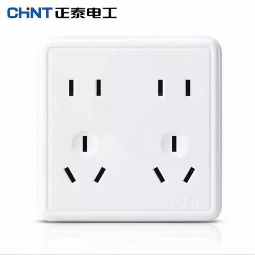 正泰开关插座明装86型 NEW1C明装NEW1-C11400A明装十孔10安插座