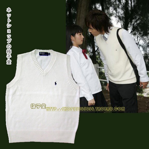 特价日韩校服郑元畅同款白色制服背心男女通穿卡其色有无LOGO多色