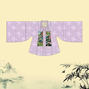 复原明制方领补服对襟长袖汉服女裁剪1:1图纸样板打版型 手工DIY