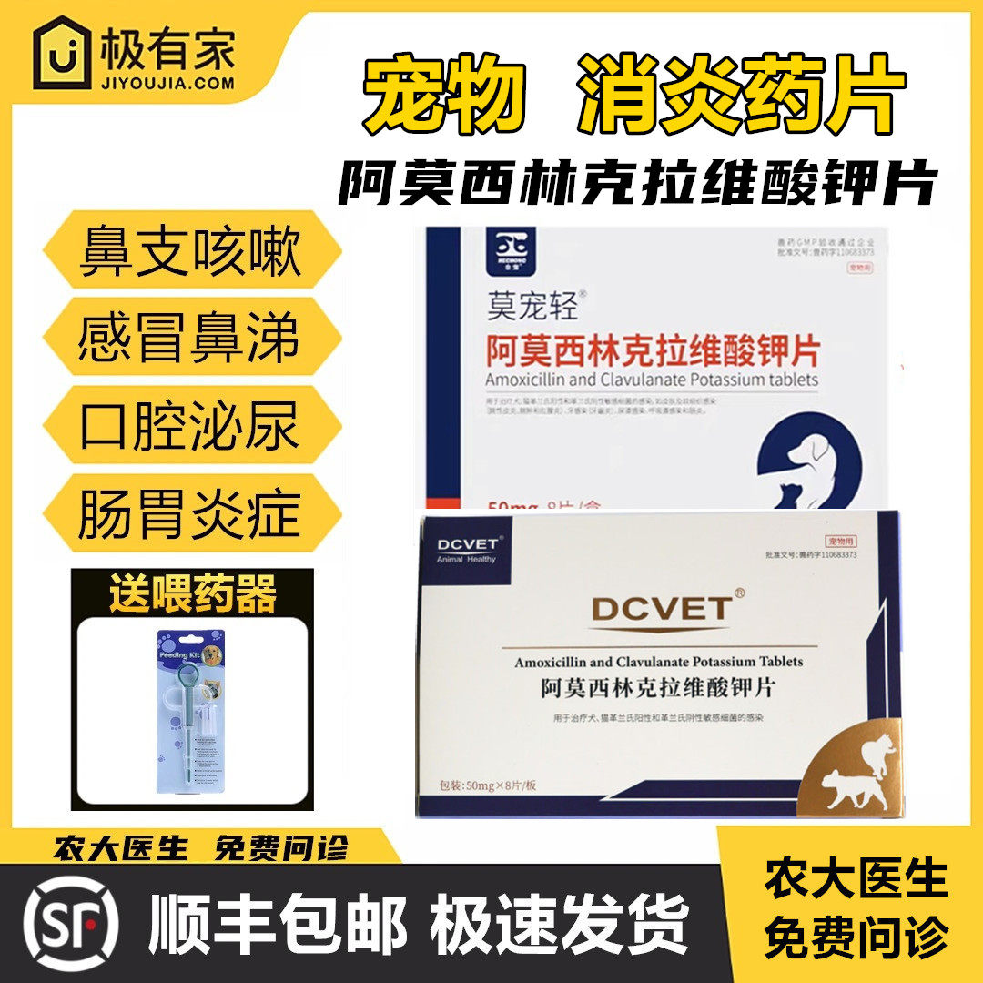克维舒顺丰宠物消炎药片阿莫西林