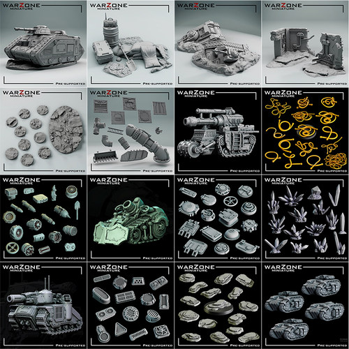 2025WarZone Miniature1到5月份3D打印模型STL文件素材桌游战棋