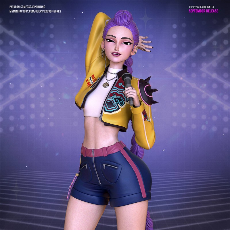 猎魔女团R Pop Demon露米Rumi鲁米3D打印模型STL文件素材高精度