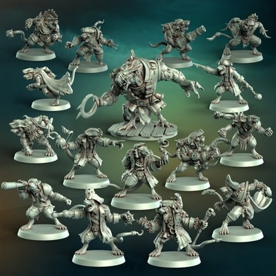 战锤40K‌兽人盗鼠传奇3D打印模型STL文件素材高精度