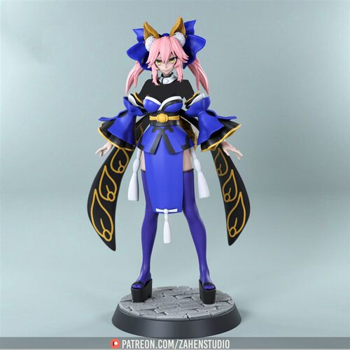玉藻前日系神话经典狐妖3D打印模型STL文件素材高精度