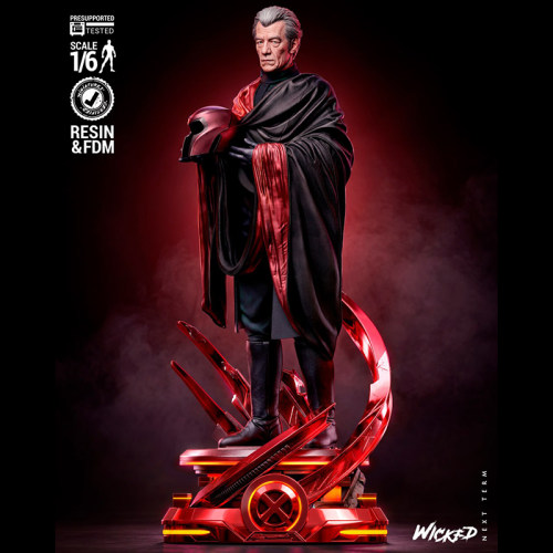 漫威 Marvel X 战警 万磁王雕塑3D打印模型STL文件素材高精度分体