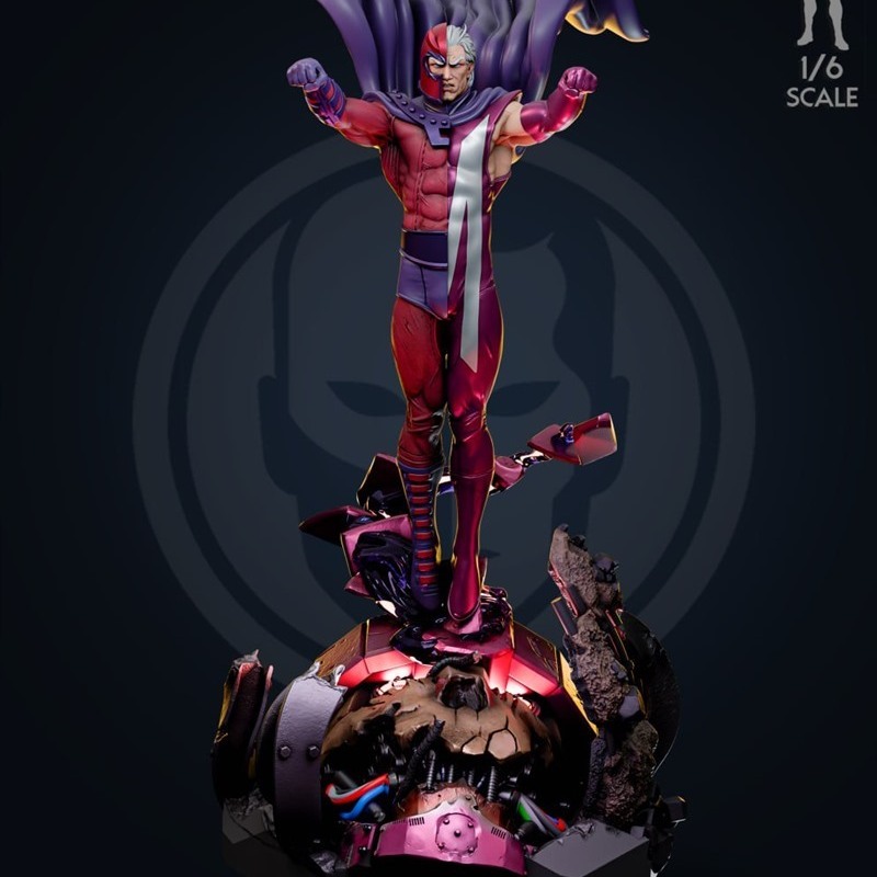 漫威X战警系列万磁王3D打印模型STL文件素材高精度图纸