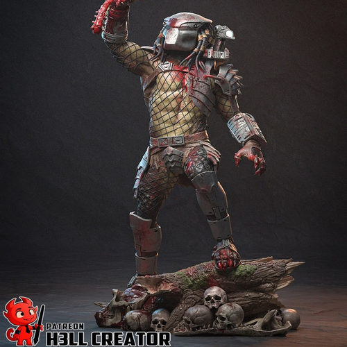 铁血战士Predator图纸3D打印模型STL文件素材高精度