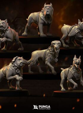 猎犬地狱兽冥界大门的守护者3D打印模型STL文件素材高精度狗