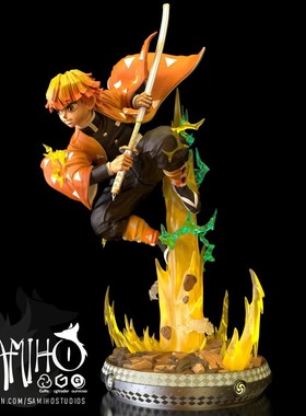 鬼灭之刃Zenitsu我妻善逸3D打印模型STL文件素材高精度已分体