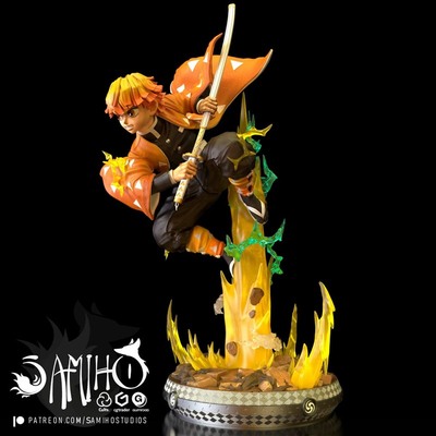 鬼灭之刃Zenitsu我妻善逸3D打印模型STL文件素材高精度已分体