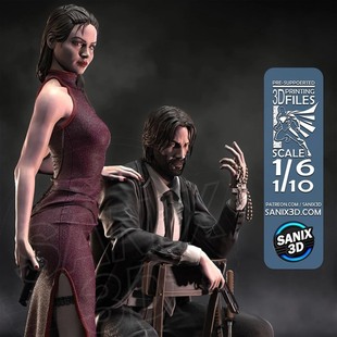 Ballerina Wick疾速追杀芭蕾杀姬3D打印图纸模型STL手办素材 John