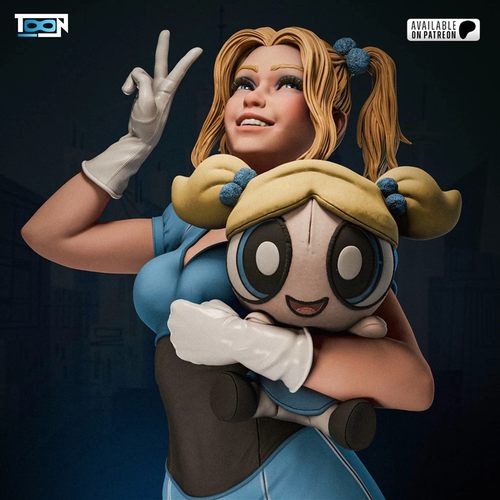 《飞天小女警》泡泡3D打印模型STL文件素材高精度