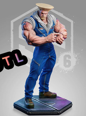 古烈Guile盖尔《街头霸王》大平头3d打印模型stl图纸文件素材