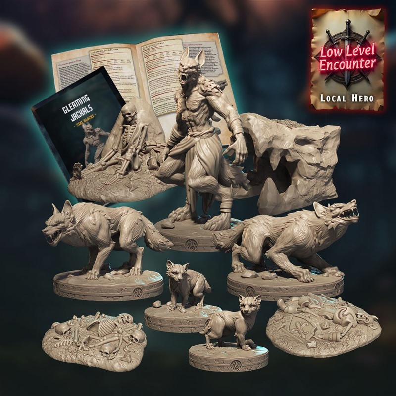 闪光胡狼兵团遭遇战3D打印模型STL文件素材高精度已分体桌游战旗