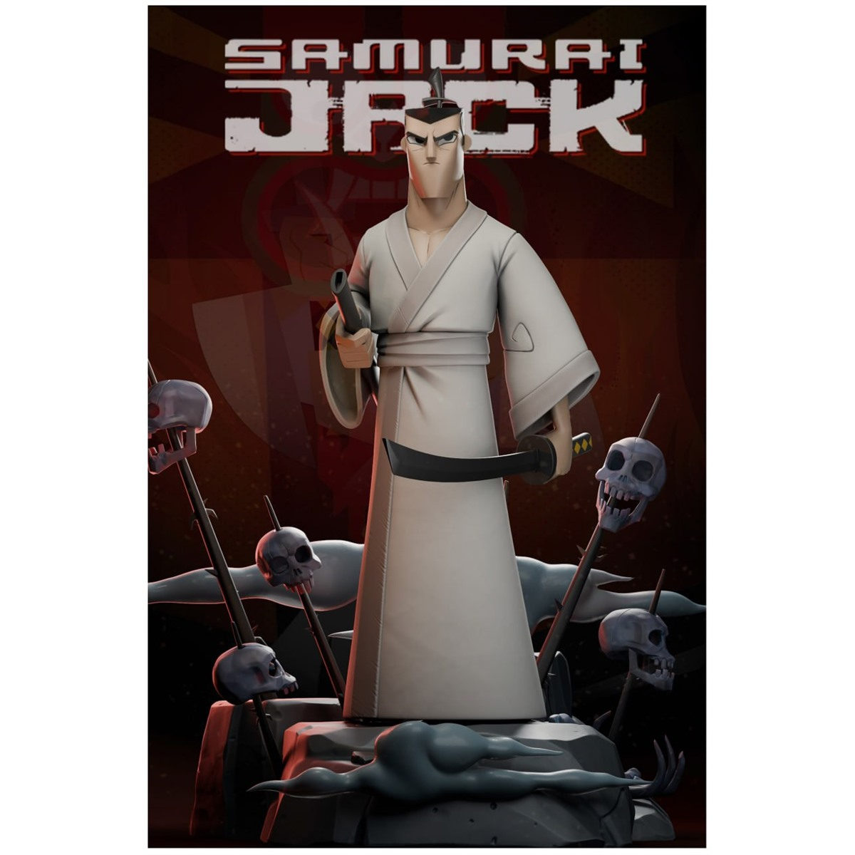 武士杰克 Jack日本武士3D打印模型STL文件素材高精度