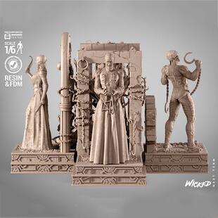 邪典风养鬼吃人主题场景3D打印模型STL文件素材高精度图纸