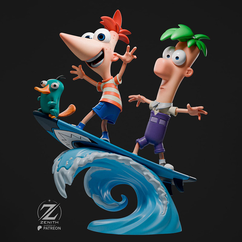 飞哥与小佛鸭嘴兽泰瑞3D打印模型STL文件素材高精度图纸,办公设备/耗材/相关服务,3D打印服务,淘宝优惠券,粉丝福利购,淘宝优惠卷