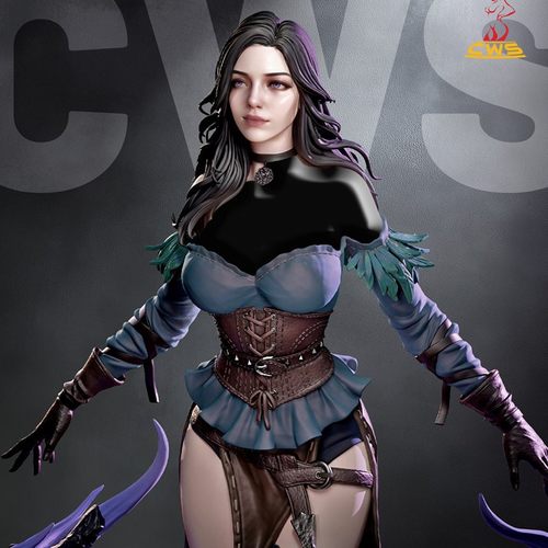 巫师女术士维瑟米尔的叶奈法3D打印模型STL文件素材高精度