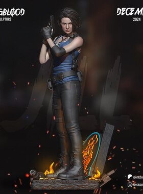 生化危机恶灵古堡吉尔瓦伦蒂安3D打印模型STL文件素材高精度图纸