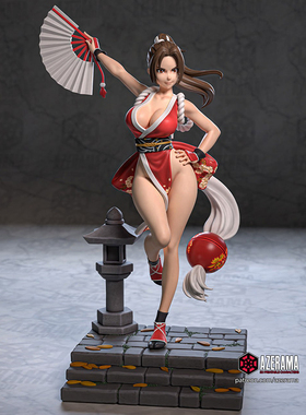不知火舞Mai Shiranui拳皇3D打印模型STL文件素材高精度已分体