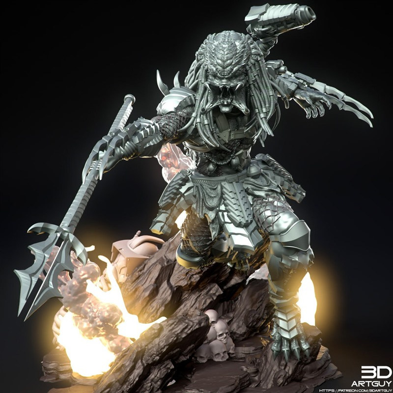 铁血战士Predator异性3D打印模型STL文件素材高精度