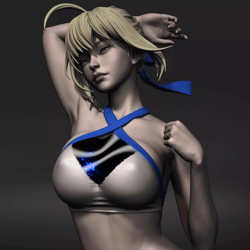 二创远坂凛·沙滩Ver夏日泳装3D打印模型STL文件素材文件