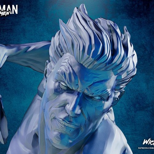 漫威X战警Ice Man冰人3D打印模型STL文件素材高精度已分体