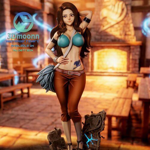 卡娜・阿尔德西《妖精的尾巴》3D打印模型STL文件素材高精度分体