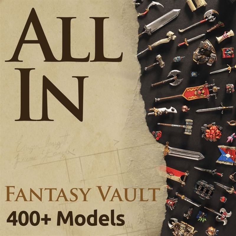 棋子奇幻无尽宝库装饰武器3D打印模型STL文件素材高精度桌游战棋