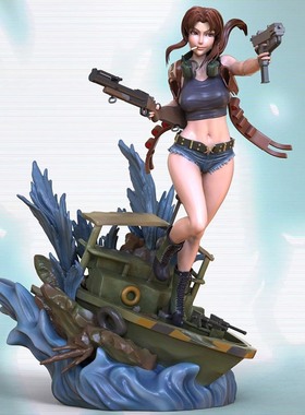 莱薇Revy双枪手TwoHand蕾贝卡黑礁3d打印模型stl图纸文件素材双体