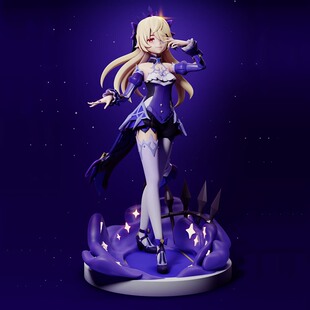 原神菲谢尔仲夏夜之梦3D打印模型STL文件素材高精度已分体