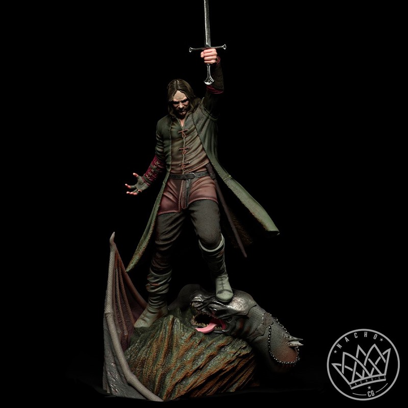 指环王Aragorn 游侠阿拉贡3D打印模型STL文件素材高精度