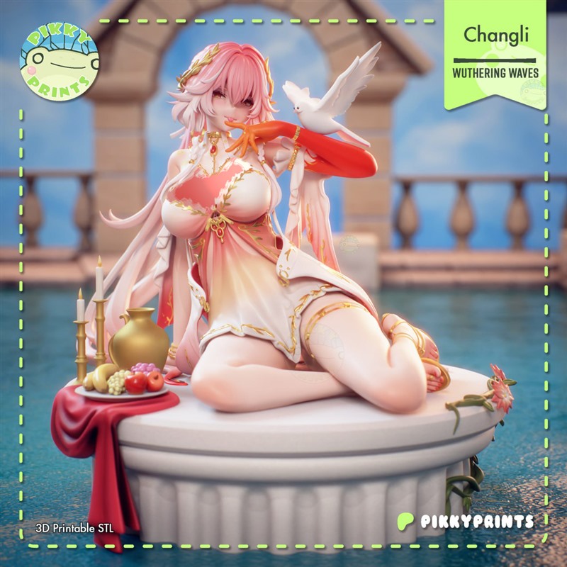 鸣潮常离 3D打印模型STL文件素材高精度图纸