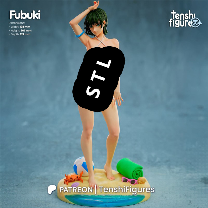 一拳超人地狱吹雪3D打印模型STL文件素材高精度泳装版