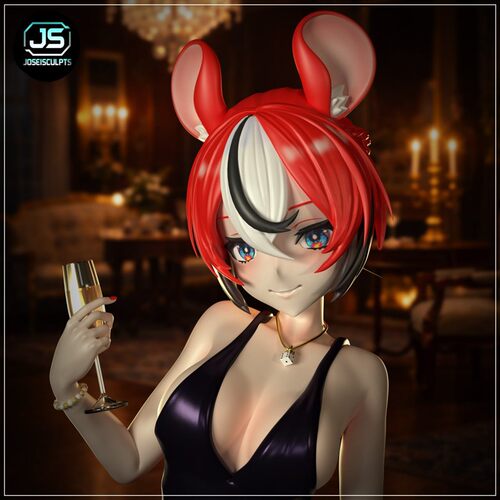 优雅版润羽露西娅 哈蔻丝贝尔兹VTuber 3D打印模型STL文件素材