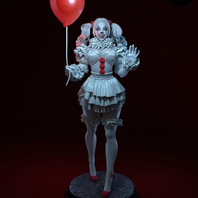 女潘尼怀斯Pennywise小丑回魂3D打印模型STL数据文件