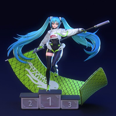 虚拟歌姬初音未来Hatsune Miku 3D打印模型STL文件素材高精度分体
